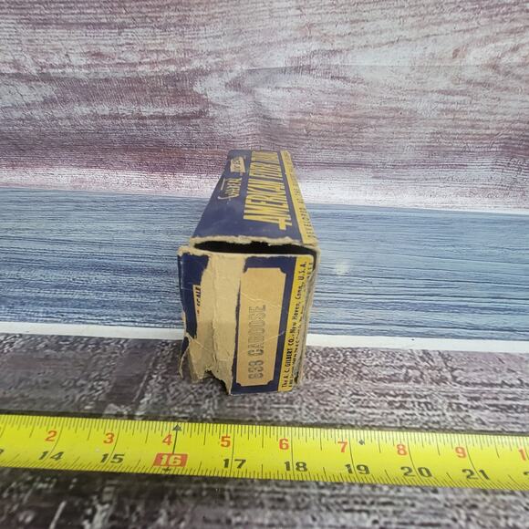 Vintage American flyer S gauge plastic red/gold rails caboose train car #638 - Picture 2 of 9